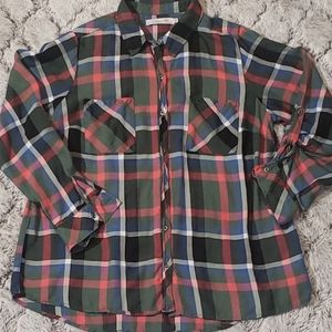 Billy T Plus Size Plaid Blouse